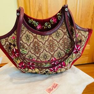 PAT VINI BEADED TAPESTRY PURSE